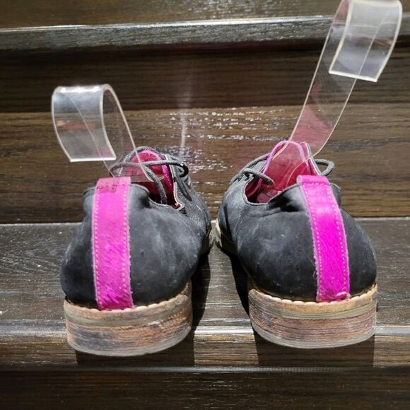 Vintage Black with Pink Leather Shoes Size: 6 US - Picture 5 of 6